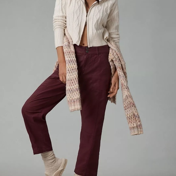 Pilcro size 24 petite coated relaxed jeans - Picture 1 of 7